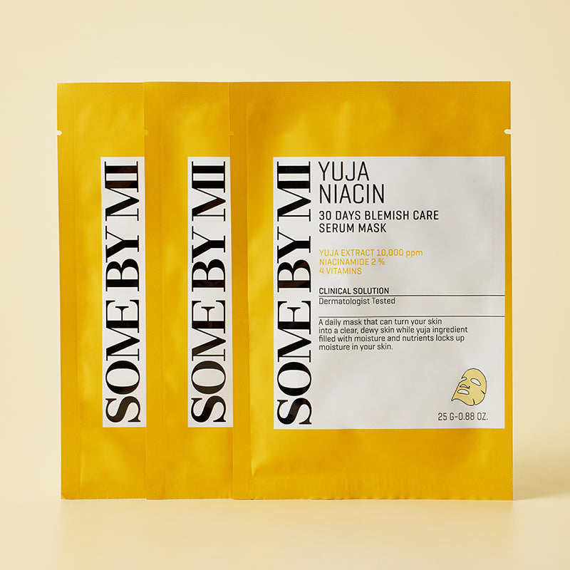 Some By Mi Yuja Niacin Blemish Care Serum Mask - Šviesinamoji Lakštinė Kaukė