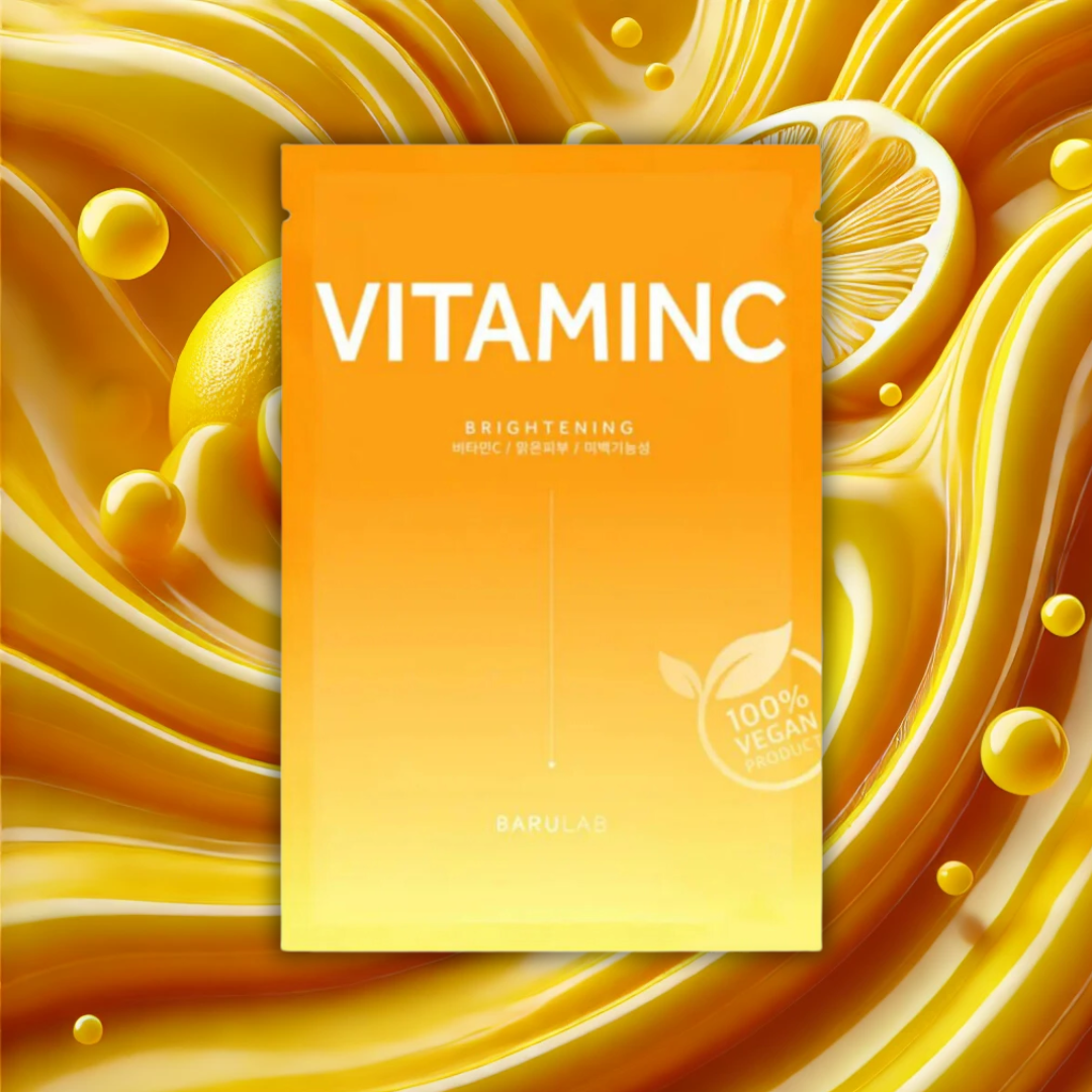 BARULAB True Clean Vegan VITAMINC Mask - Lakštinė Veido Kaukė