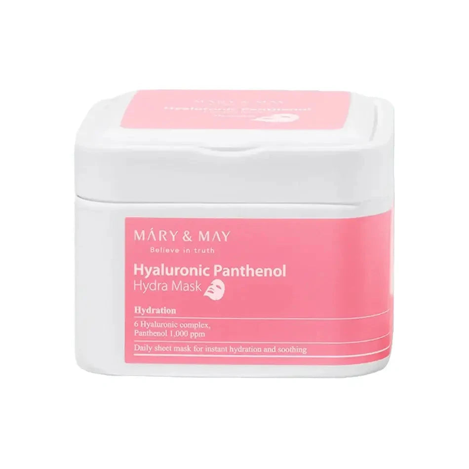 Mary&May Hyaluronic Panthenol Hydra Mask - Drėkinamųjų Veido Kaukių Rinkinys | 30vnt