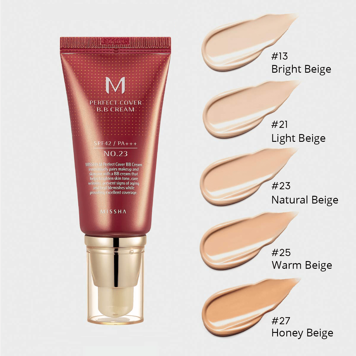 Missha M Perfect Cover BB Cream SPF42/PA+++ - BB Kremas (No.23 Natural Beige) | 50ml