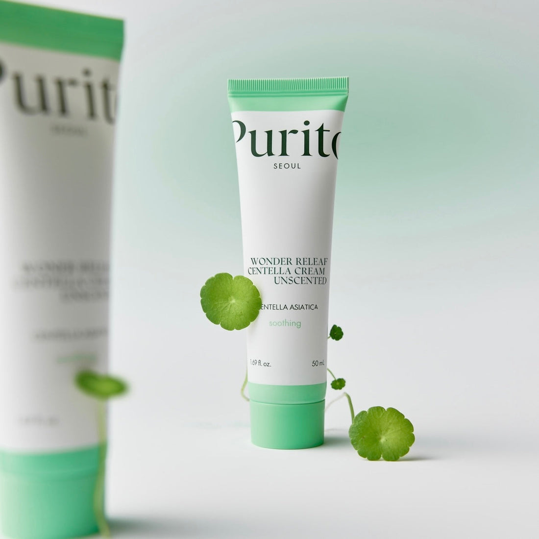 PURITO SEOUL Wonder Releaf Centella Cream Unscented bekvapis kremas su centele | Korėjietiška Kosmetika