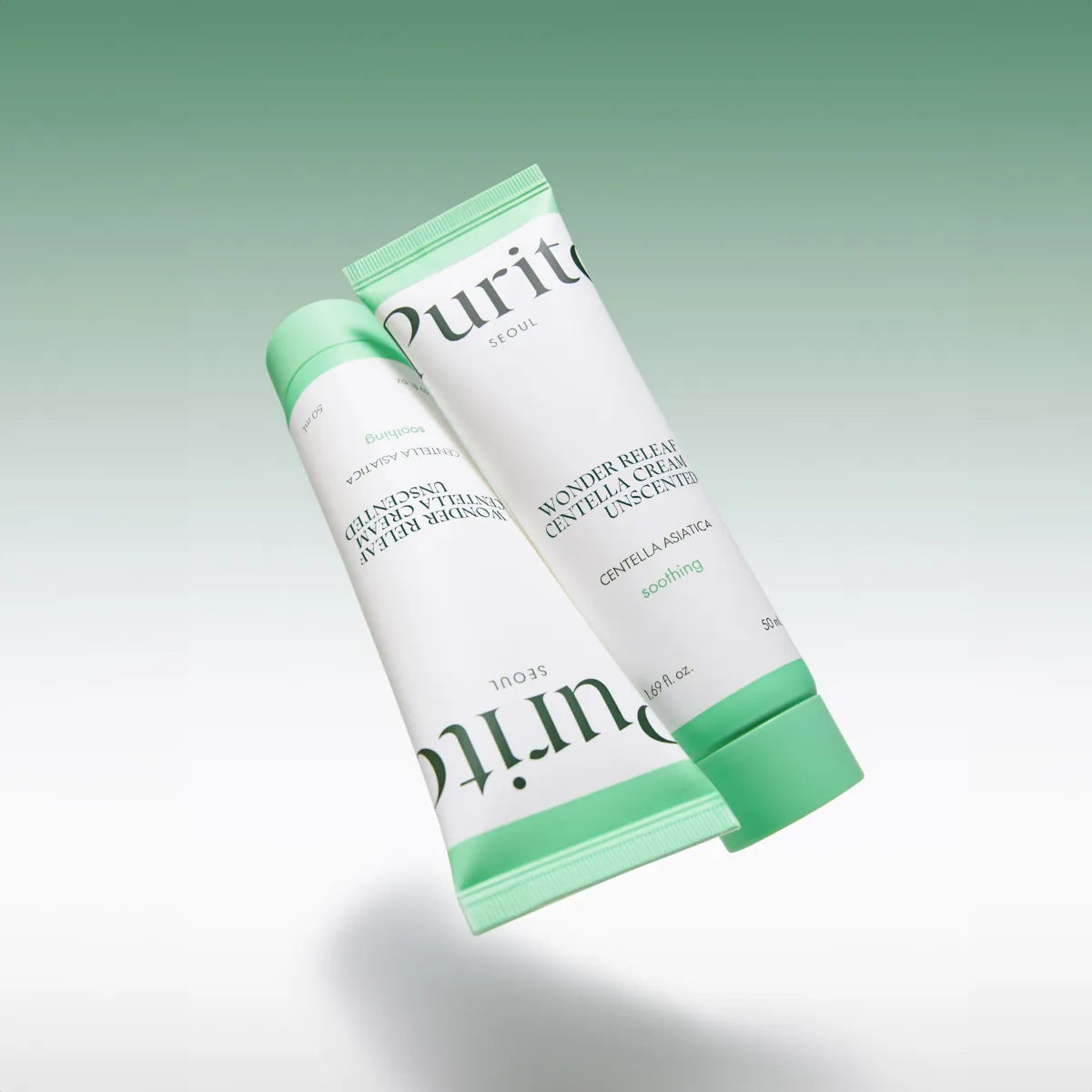 PURITO SEOUL Wonder Releaf Centella Cream Unscented bekvapis kremas su centele | Korėjietiška Kosmetika