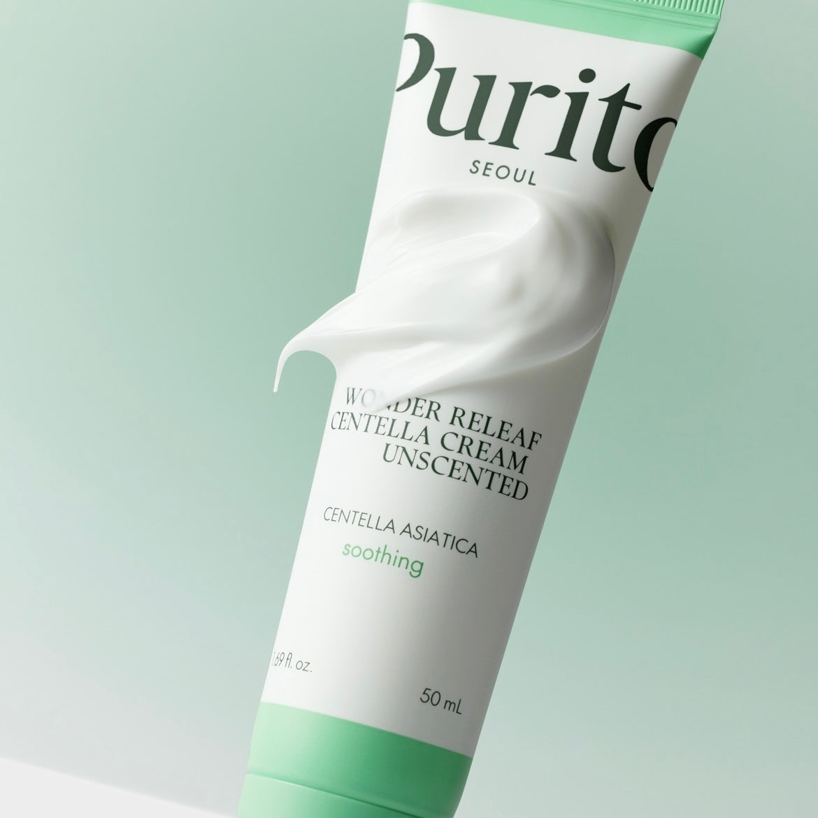 PURITO SEOUL Wonder Releaf Centella Cream Unscented bekvapis kremas su centele | Korėjietiška Kosmetika