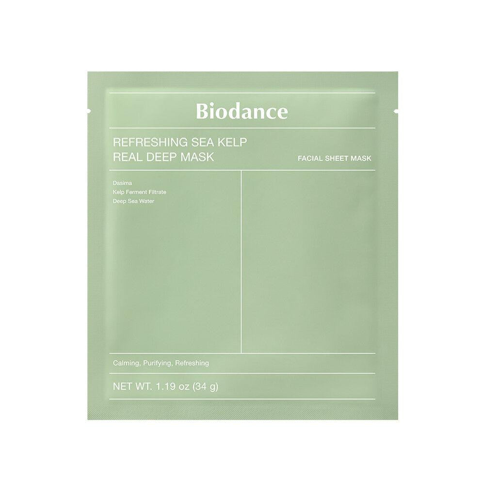 Biodance Refreshing Sea Kelp Real Deep Mask - Raminamoji ir Drėkinamoji Veido Kaukė